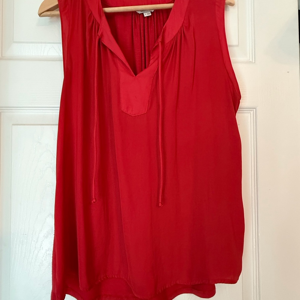 Red Sleeveless Women's Top